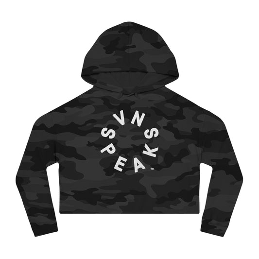 SVNSPEAK™ Custom Font Women’s Cropped Hooded Sweatshirt